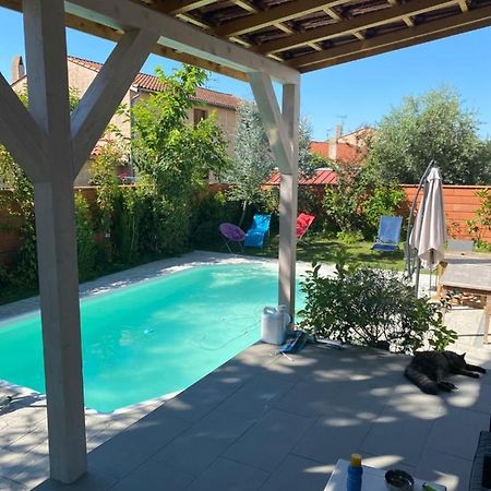 Toulouse Metropole Chambre Privée de Luxe - SDB WC privée Terrasse Piscine Aqua Bike Privées Cugnaux Esterno foto